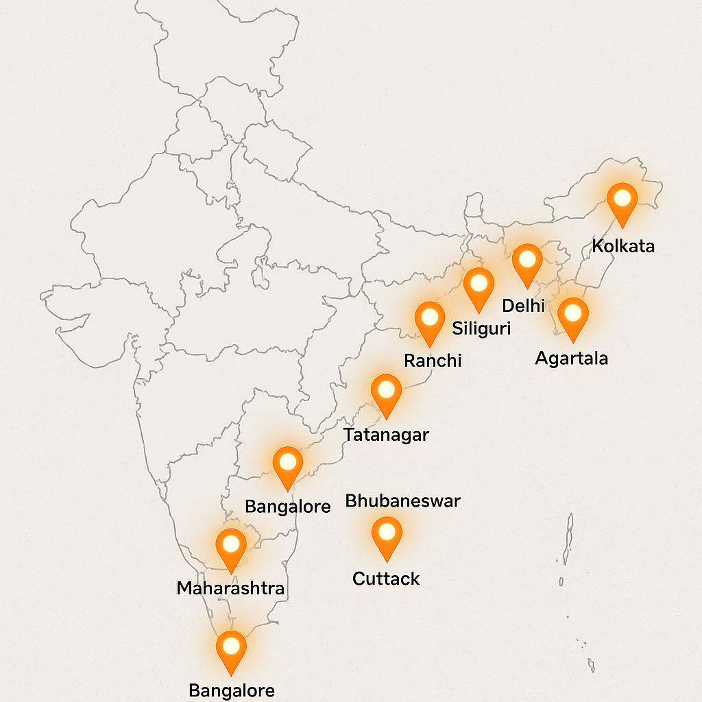 Service Locations Map